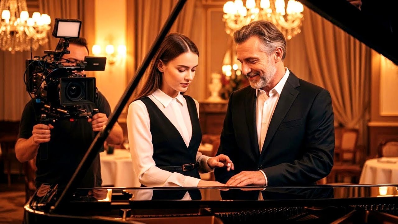 Benevolent Tycoon Asks Waitress to Play Piano – Moments Later, Cameras Start Rolling