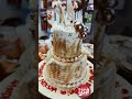 2 tier gold theme cake