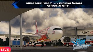 MSFS LIVE | WSSS - WBGG | AirAsia Ops | Headwind A330 | Road to 500 Subscribers