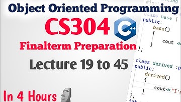 CS304 Short Lecture 19 to 45 | CS304 Final Term Preparation by VU TALK #objectorientedprogramming