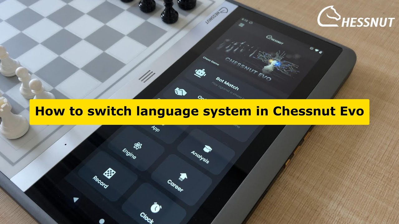 How to switch language system in Chessnut Evo - YouTube