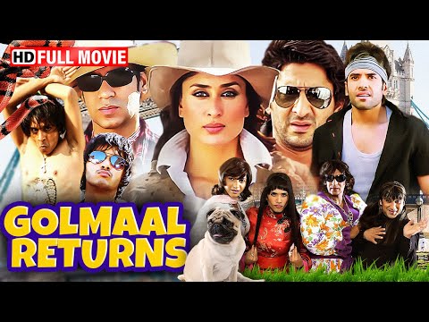 झ ठ शक और ह ग म Golmaal Returns HD Ajay Devgn Kareena Kapoor Arshad Warsi Superhit Comedy 