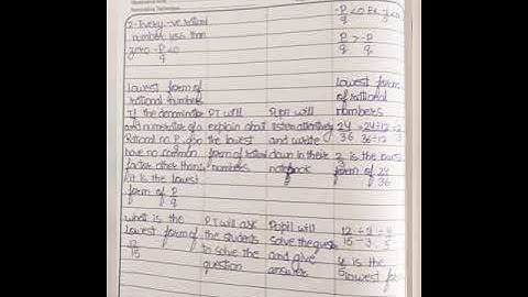 skill of Explanation of mathematics/Rational numbers/polynomials