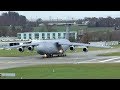 U.S. Air Force C-5 Super Galaxy landing and extreme short takeoff at Zurich Airport