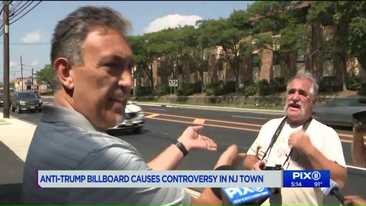 Billboard calling Trump `idiot` roils New Jersey town