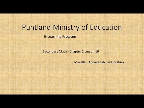 Secondary Math - Chapter 2 - Lesson 10 - YouTube