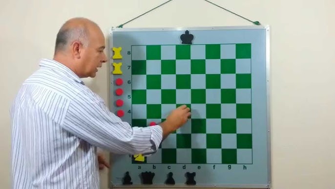 Jogo De Xadrez Em Close. Peças De Xadrez Metálicas E a Mão De Um Homem Que  Faz O Primeiro Movimento Com Um Peão. a Câmera Move Video Estoque - Vídeo  de torre