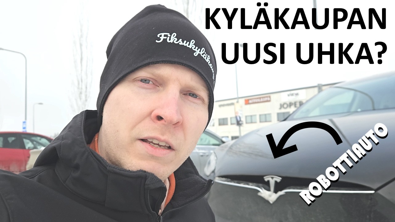 Testataan Teslan robottiauto kotiinkuljetuskäytössä