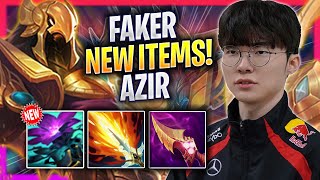 FAKER TRIES AZIR WITH NEW ITEMS!  T1 Faker Plays Azir MID vs Irelia! | Season 2024