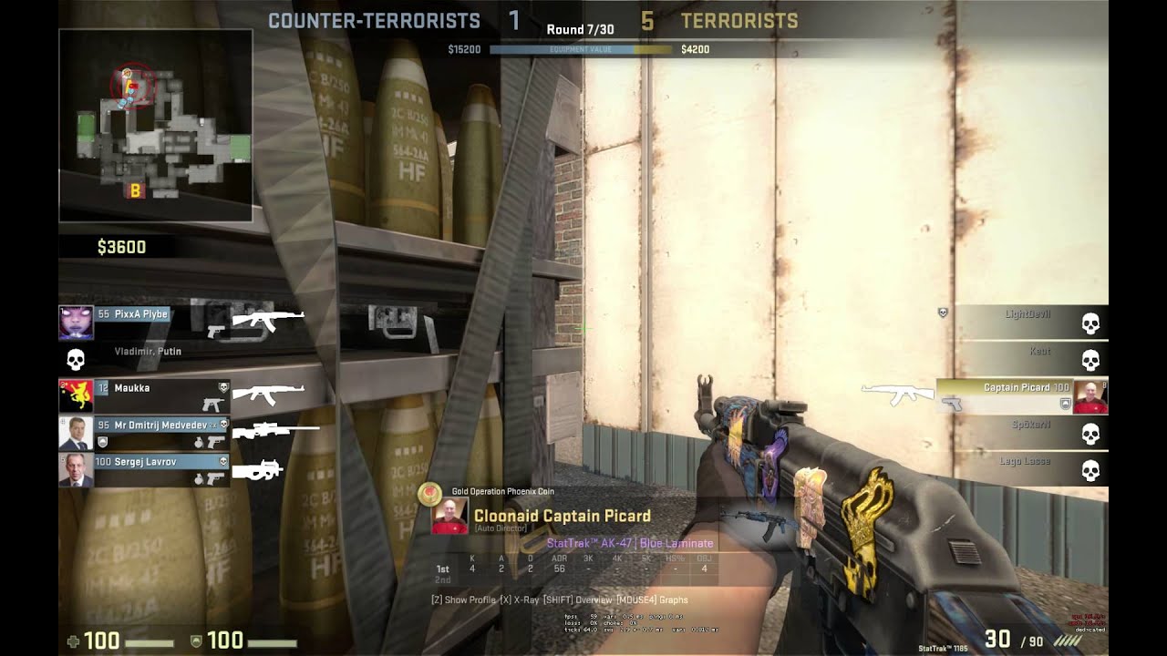 CS:GO 3 Kills, bomb defusal denied. - YouTube