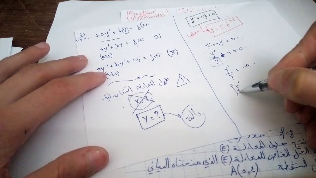 المعادلات التفاضلية
