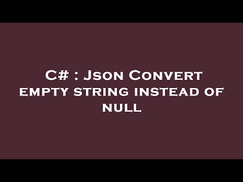 C# : Json