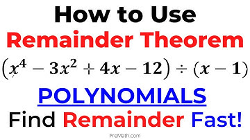 The Easy Way to Find the Remainder of a Polynomial - USE the Remainder Theorem!