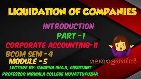 Liquidation of Companies, Introduction