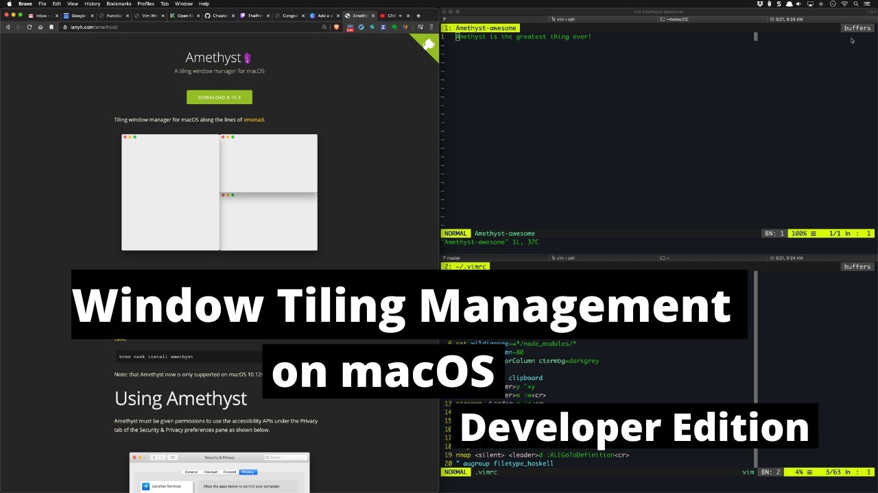 Yabai - Tiling Window Manager for Mac [ Tutorial ] 