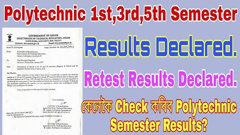 Polytechnic 1st,3rd,5th Semester Results Declared // How to Check Polytechnic Semester Results