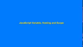 Advance JavaScript in Bangla Variable, Hosting and Scope Part - 01