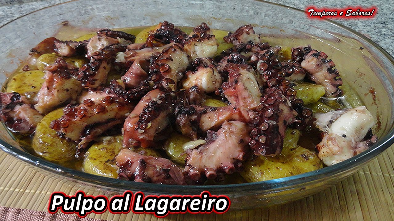 PULPO AL LAGARERO bañado de aceite de oliva - receta portuguesa