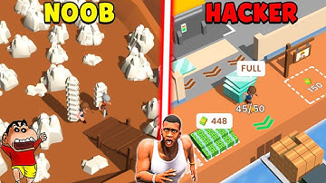 SHINCHAN NOOB VS PRO VS HACKER IN Mining Empire with franklin & chop | Dream Squad Op