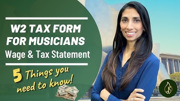 W2 Tax Form for Musicians