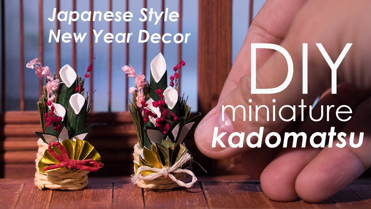 DIY Miniature Kadomatsu Tutorial Japanese Style New Year Decor YouTube