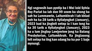 Jingpyntip Ba Sngewsih - Khlad Noh I Mei Ieid Sylvia Roy Pariat