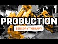 Production line and relaxing music  autism sensory therapy