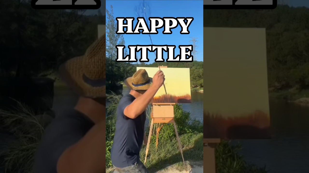 HAPPY LITTLE #genx #painting #bobross #danregancomedy
