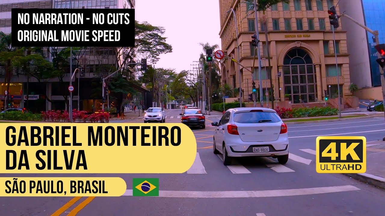 ⁴ᴷ⁶⁰ Driving on Gabriel Monteiro da Silva avenue, São Paulo, Brazil ...