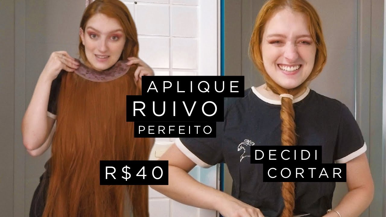 Aplique orgânico ruivo acobreado! Como cortar! Super barato!
