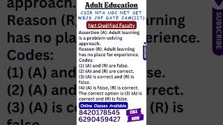 UGC NET Adult Education I Net Qualified Faculty I Online Class Available #tourism #jrf #shorts