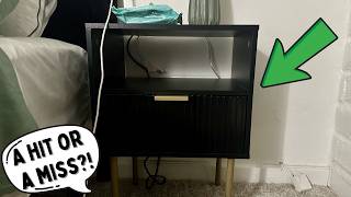 Nightstand with Charging Station,Mid-Century Modern Bedside Table with Storage Drawer Review