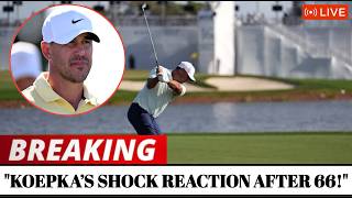 Brooks Koepka’s instant reaction after shooting second round 66 at the Cognizant Classic #golf