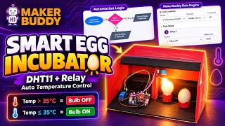 Full Smart Egg Incubator Using DHT11 & Relay | Automatic Temperature Control with MakerBuddy Guide
