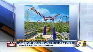 Ride at Cedar Point shut down after cable snaps, injuring two people