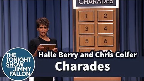 Charades with Halle Berry and Chris Colfer - Part 1