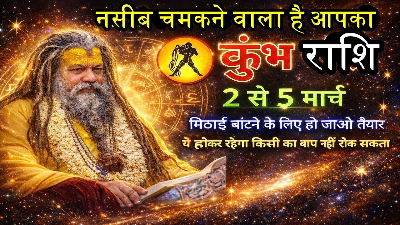 कुंभ राशि ।। 2, 3, 4, 5 मार्च। इतिहास में पहली बार एक साथ इतनी बड़ी खुशखबरी,आँखों में यकीन नहीं होगा