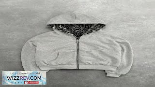 Men's Spring And Autumn Reversible Vintage Leopard Print Zipper Hoodie Loose Jacket