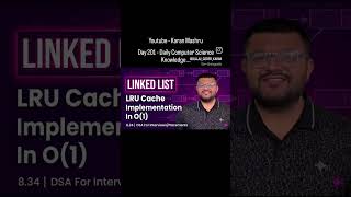 LRU least recently used Cache Implementation in O(1) using doubly Linked List and hashing