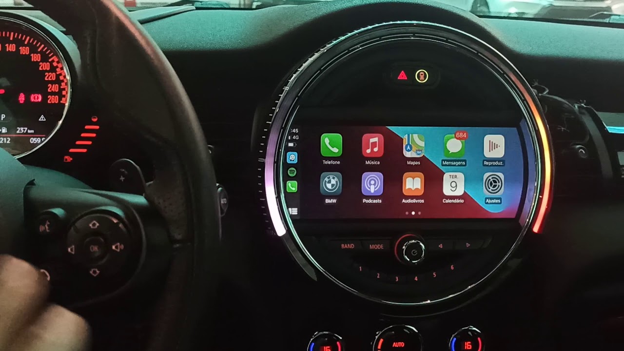 MINI Cooper John Cooper Works 2016 - Instalação CarPlay sem fio - Artsomauto