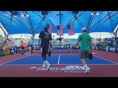 US Open Pickleball Mens Doubles 30+ Brown & McNally v Cunliffe & Pereira Championship Court