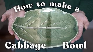 An Easy & Festive Ceramic Project // DIY ceramic cabbage bowl // easy slab building project
