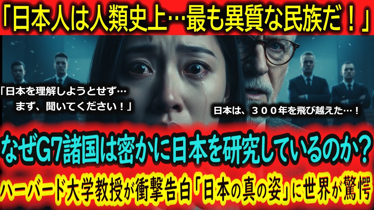 【海外の反応】「日本人は人類史上、最も異質な民族だ」ハーバード大学教授が衝撃告白。なぜG7諸国は密かに日本を研究しているのか？世界が理解できない7つの理由に驚愕！