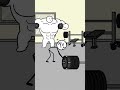Gym Ego Went Wrong 😂 #shorts #stickman #gymfail #funnyshorts