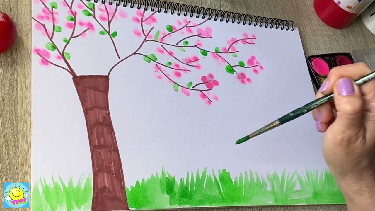 Ζωγραφίζουμε αμυγδαλιά με τα δάχτυλά μας / Νηπιαγωγείο- Δημοτικό