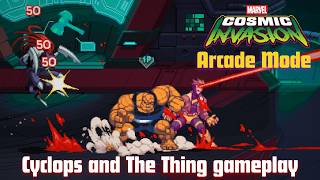 MARVEL Cosmic Invasion | Cyclops and The Thing Gameplay - Arcade Full Run