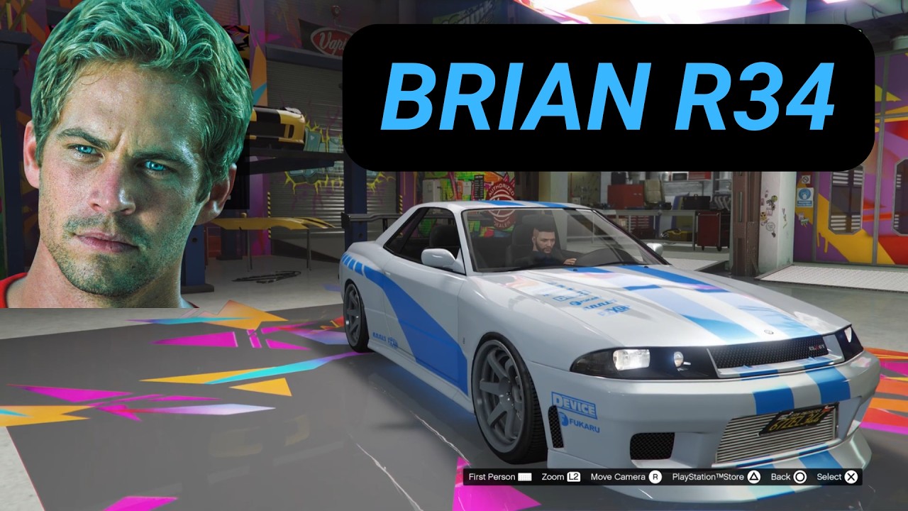 GTA Online How To Make Brian's Skyline R34 From Fast and Furious 2