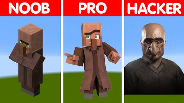 NOOB vs PRO vs HACKER Minecraft Pixel art – Villager