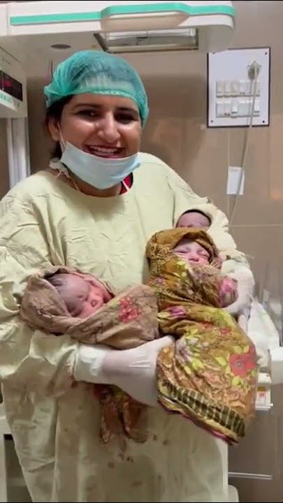 Triplet baby boy born