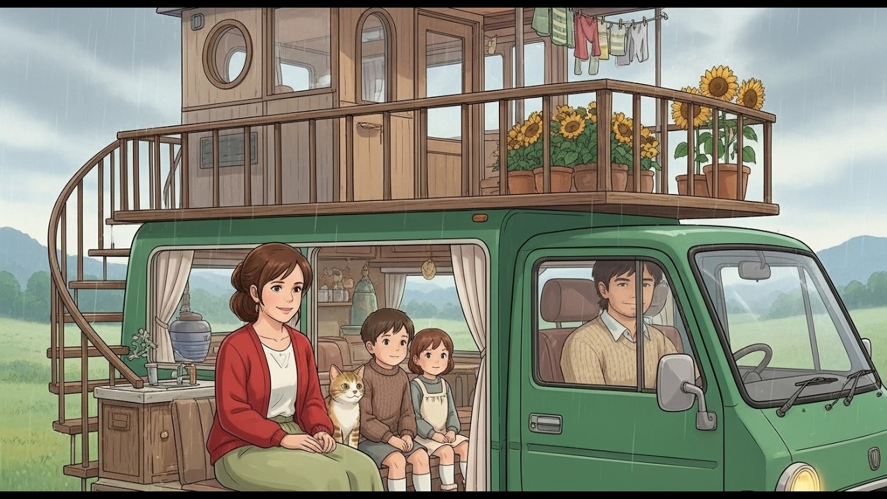 Cozy Rainy Day in Our Mobile Home | Ghibli ASMR - YouTube